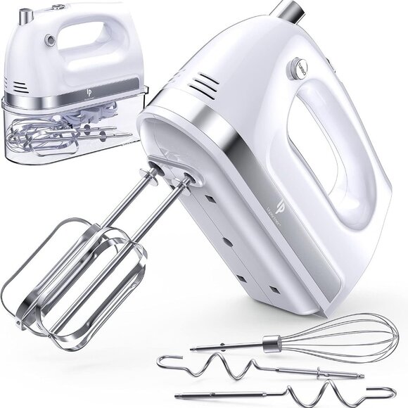 Electric Hand Mixer 400W Stainless Steel Attachments 5-Speed Kitchen Blender - Picture 1 of 7